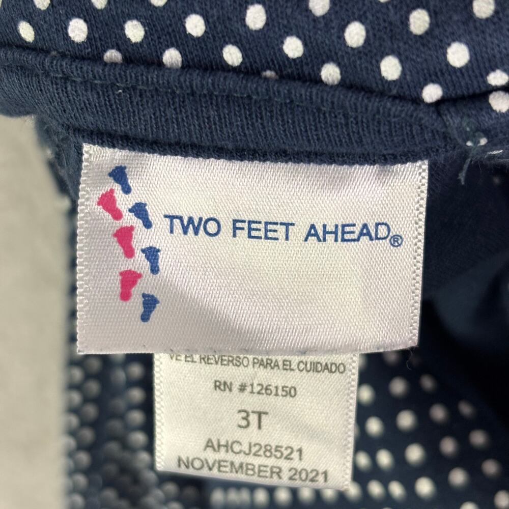 TWO FEET AHEAD Michigan Wolverines Toddler Girls Navy Polka Dot Dress 3T - Picture 6 of 9